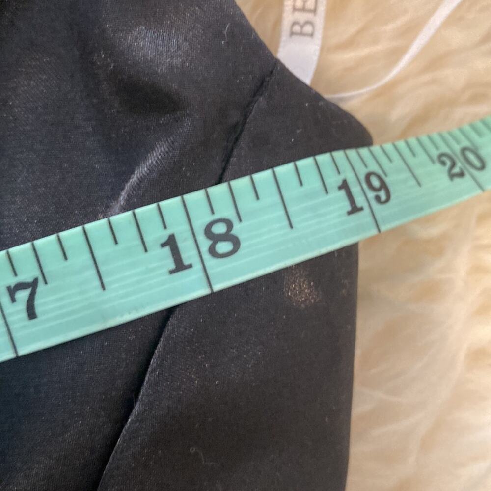 Belsoie Black Satin Maxi Bridesmaid Dress EUC Sz 14 Sleeveless Polyester - Picture 10 of 14